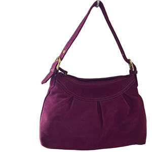 Magenta suede Via Spiga Women's Shoulder Bag
